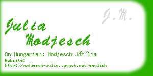 julia modjesch business card